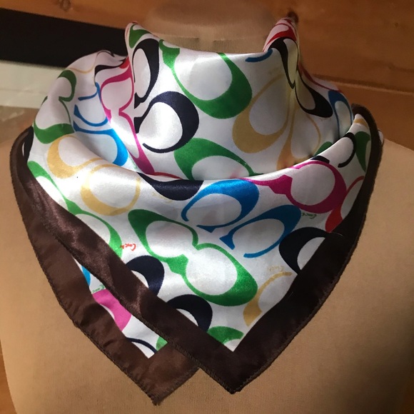 Coach Colourful C Square Scarf - Picture 2 of 3